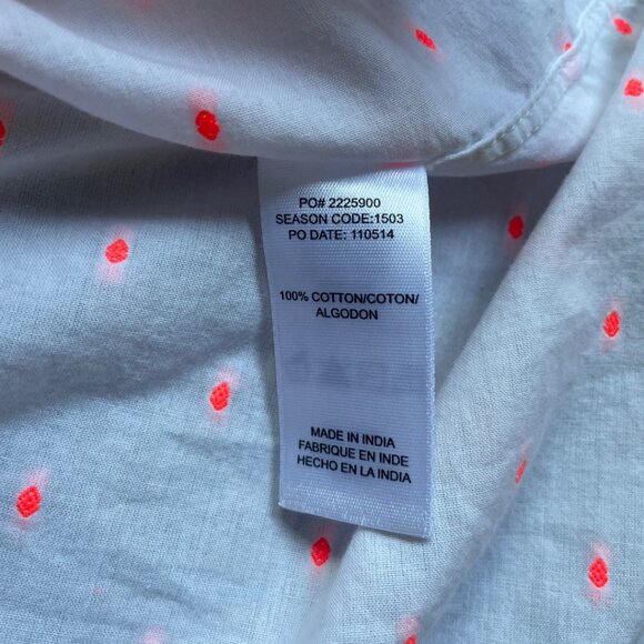 Splendid Button-Down Shirt with Neon Pink Bow Detail - Picture 4 of 6